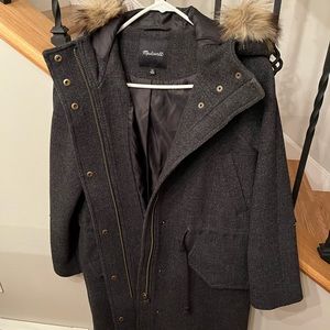 Madewell Gray Wool Coat